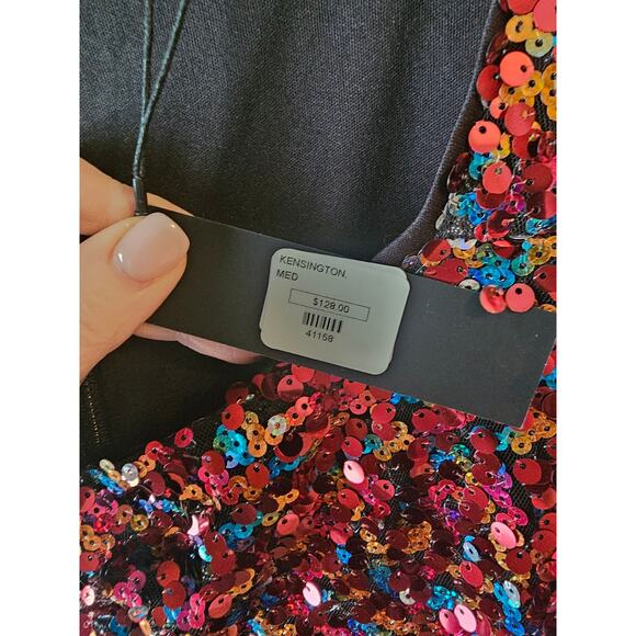 Lucy Paris rainbow color sequins Party Starter mini Dress sz medium new $128 - Picture 6 of 8